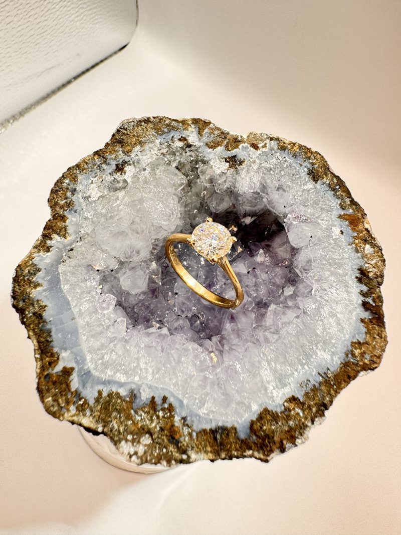 1.61 Carat Solitaire Lab Grown Diamond Ring Round Cut - Image 4