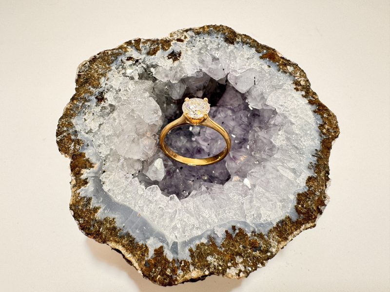 1.61 Carat Solitaire Lab Grown Diamond Ring Round Cut - Image 5